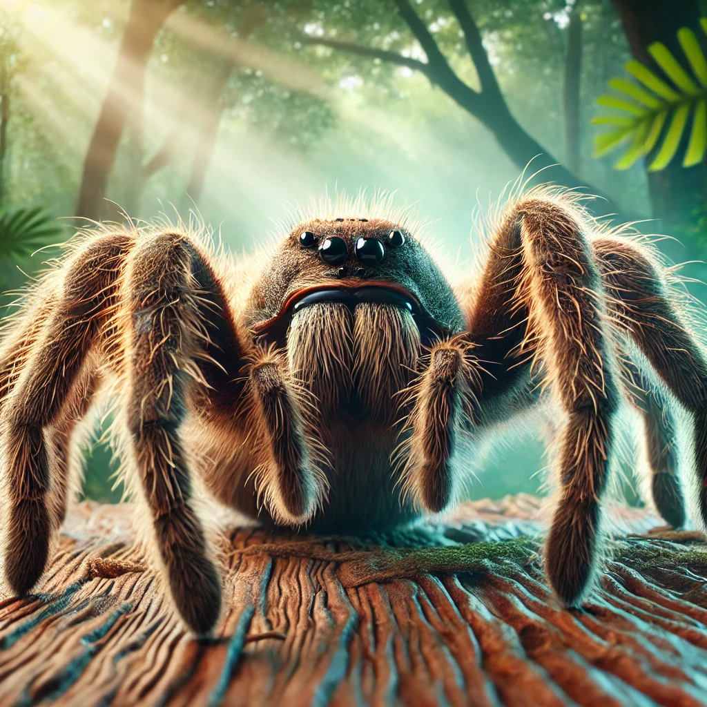 Uma aranha abstrata na natureza