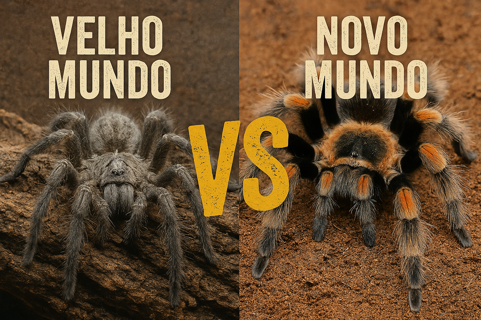 Tarântulas do Novo e Velho Mundo 